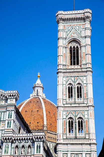 Italië, Florence. De beroemde bezienswaardigheid Campanile di Giotto, dicht bij de Duomo di Firenze