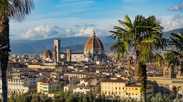 Italië Florence Uitzicht op het historische deel van de stad