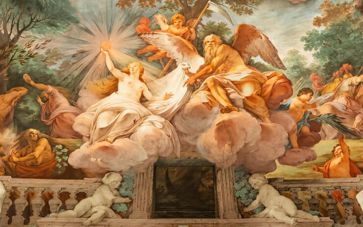 Foto italië galleria borghese borghese gallery plafond fresco's detail