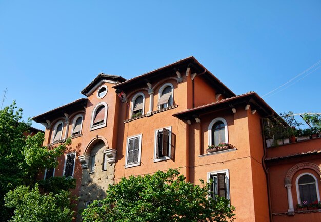 Italië Rome Garbatella oude gevel van het gebouw