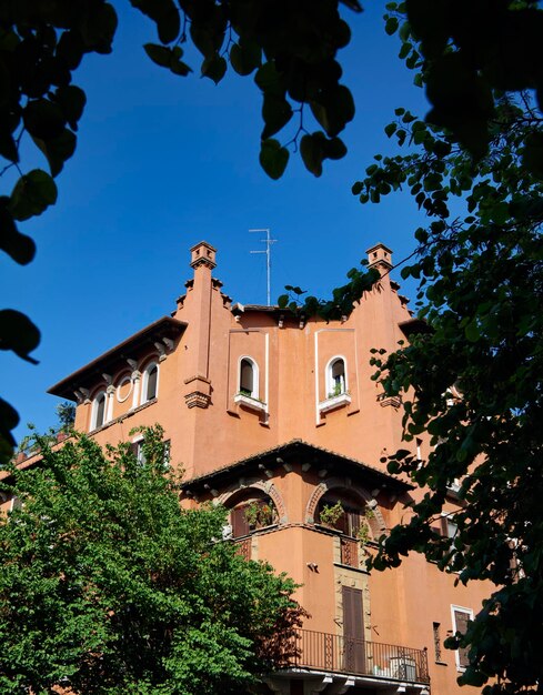 Italië Rome Garbatella oude gevel van het gebouw