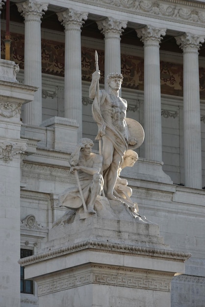 Italië, Rome, uitzicht op het Victoriaanse paleis (Vittoriano)