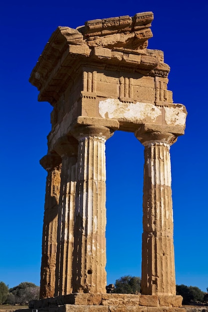 Italië Sicilië Agrigento Griekse tempels Vallei Castore en Polluce-tempel Hera-tempel