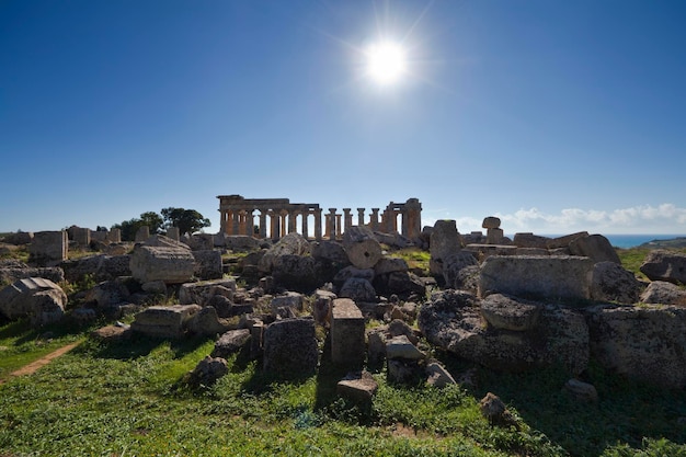 Italië, Sicilië, Selinunte, Griekse Hera-tempel (409 vC)