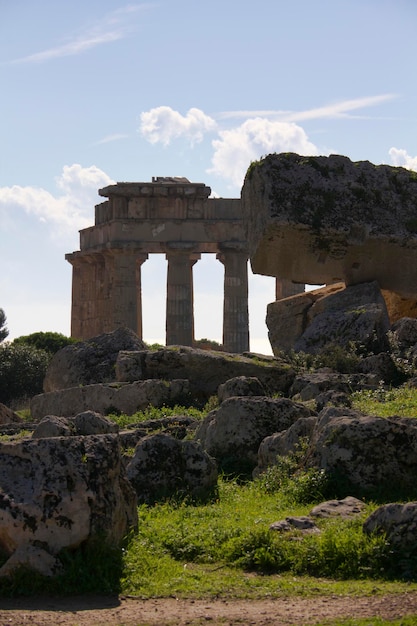 Italië, Sicilië, Selinunte, Griekse Hera-tempel (409 vC)