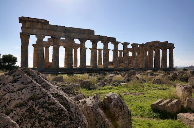 Italië, Sicilië, Selinunte, Griekse Hera-tempel (409 vC)