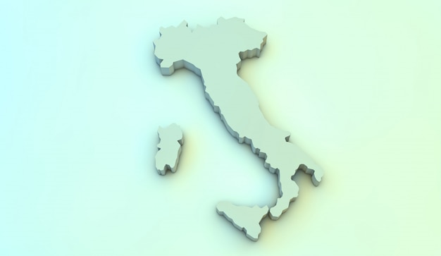 Italy 3d map