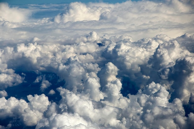 イタリア、空の雲、航空写真