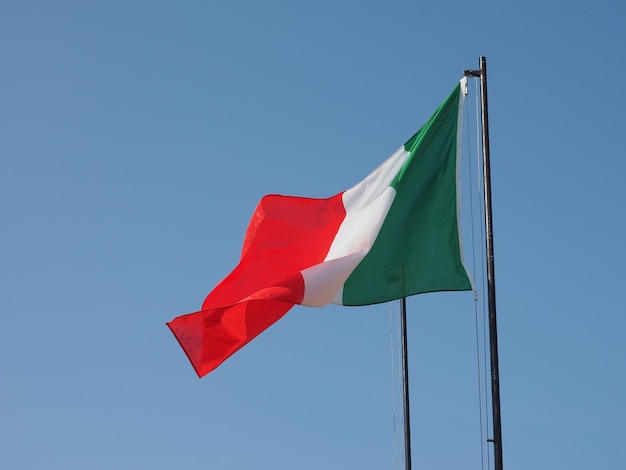 Italy flag over blue sky