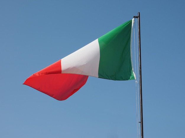 Italy flag over blue sky