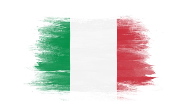 Italy flag brush stroke national flag