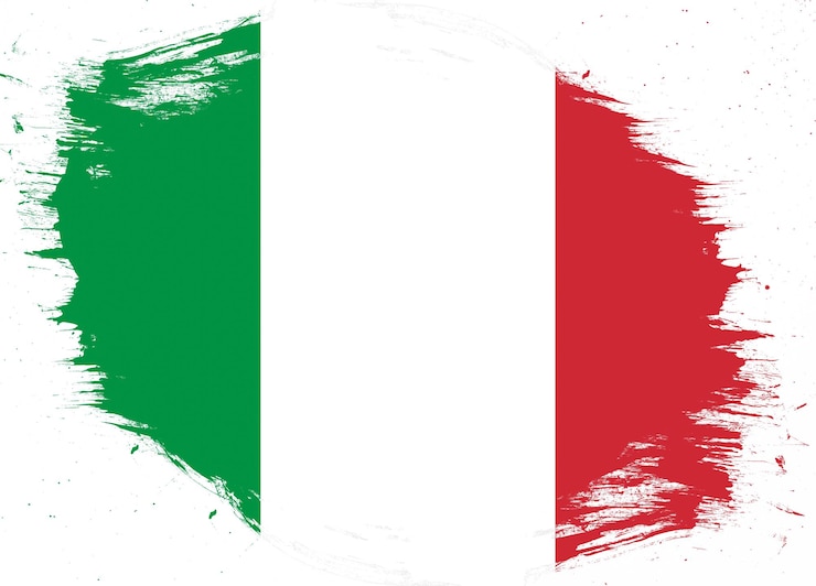 Photo 苦しめられたグランジ ブラシの背景にイタリアの旗