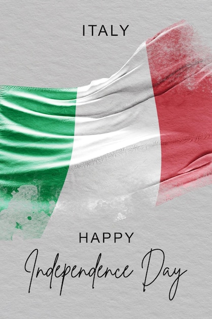 Italy Flag independence day banner poster template celebration