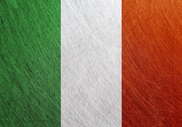 Italy flag vintage retro scratched Steel  background