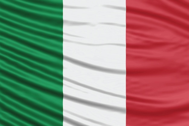 Italy Flag Wave Close Up, national flag background