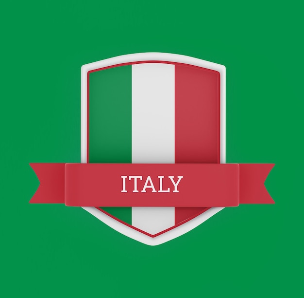 Foto bandiera italia con banner