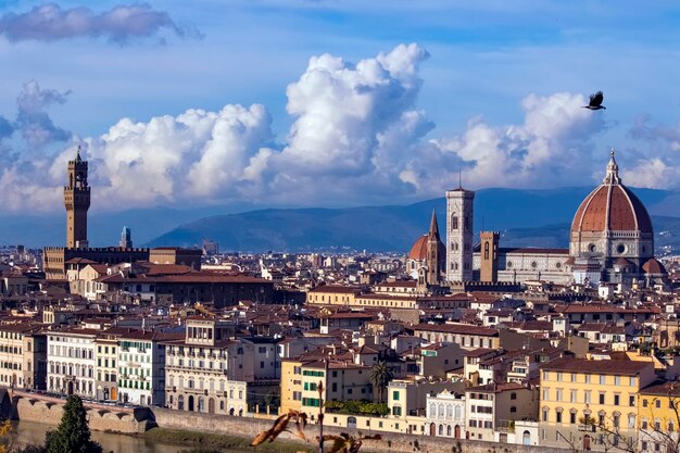 Италия Флоренция Вид на историческую часть города