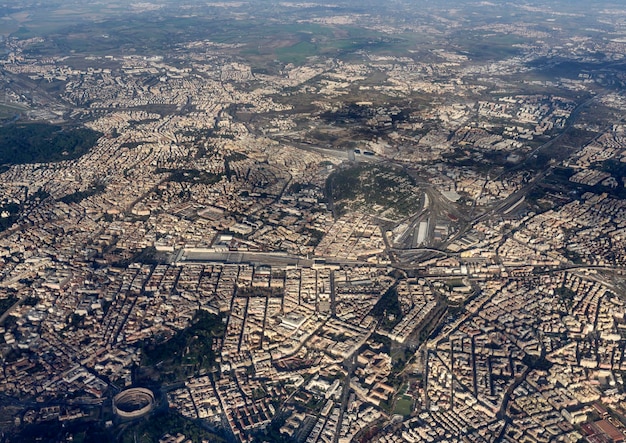 Italy Lazio aerial view of Rome