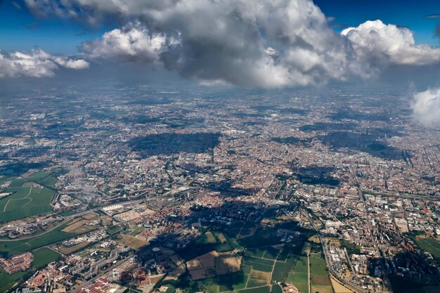 Italy, Lombardia, aerial view of Milan