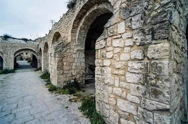 이탈리아 Molise Tremiti Islands San Domino Isle the St Mary Fort 1045 aC 필름 스캔