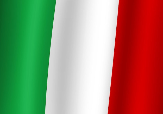 Italy national flag 3d illustration close up view