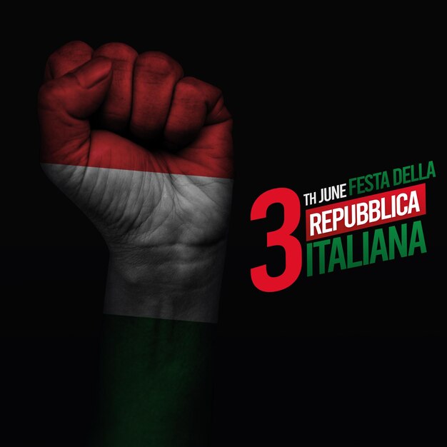 Italy Republic Day On a blurred Background3d Illustration