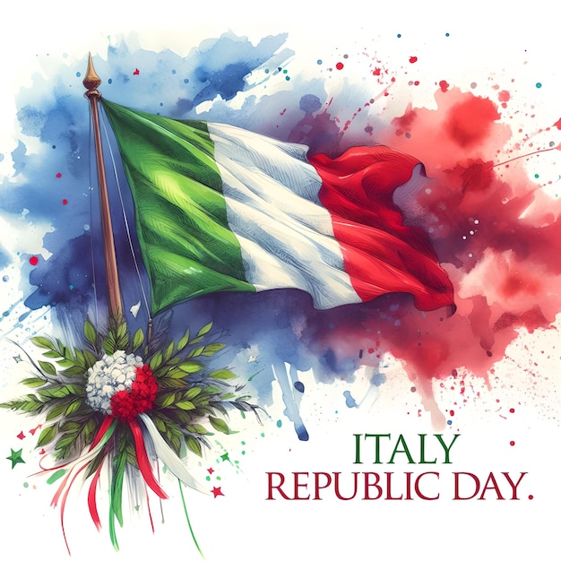 Photo italy republic day poster