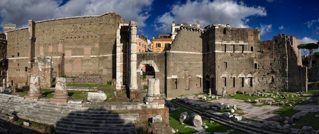 Italy, Rome, Roman Forum (Forum of Nerva, 97 A.D), roman ruins