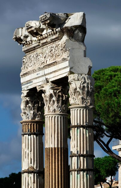 Italy, Rome, Roman Forum, roman columns