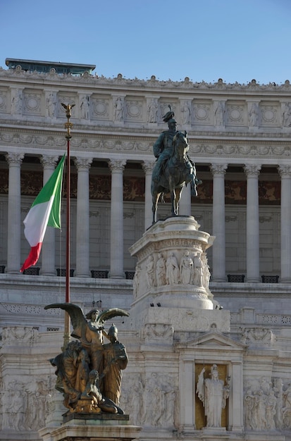 Italy, Rome, view of the Victorian Palace (Vittoriano)