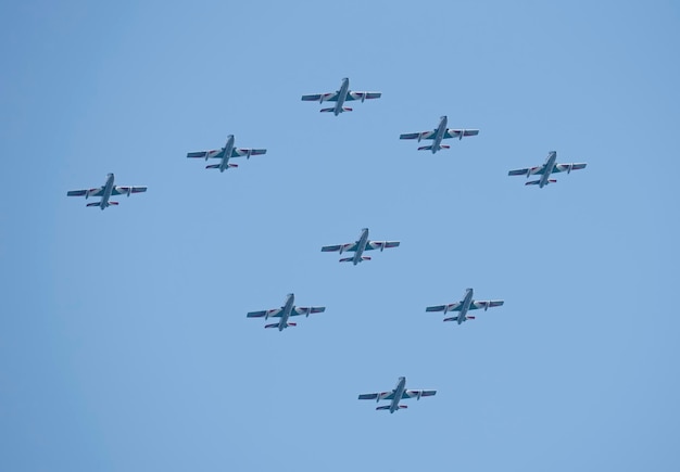 Italy, Sicily; 24 September 2016, airshow with acrobatic jets (Frecce Tricolori) - EDITORIAL