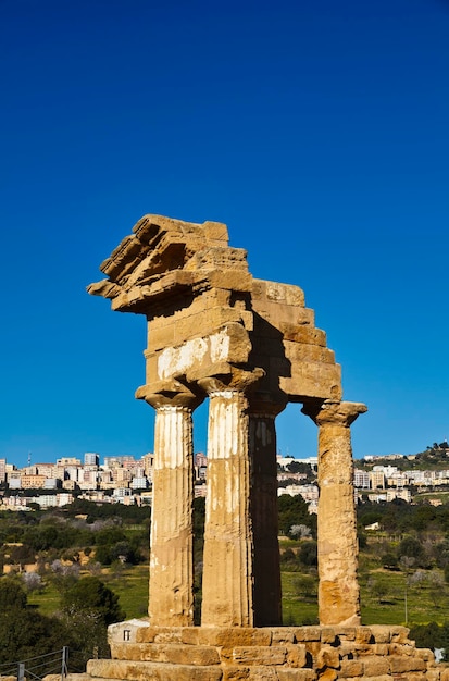 Italy Sicily Agrigento Greek Temples Valley Castore and Polluce Temple Hera Temple