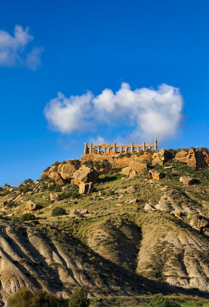 Italy Sicily Agrigento Greek Temples valley Era Temple Giunone Lacinia built in 450 BC