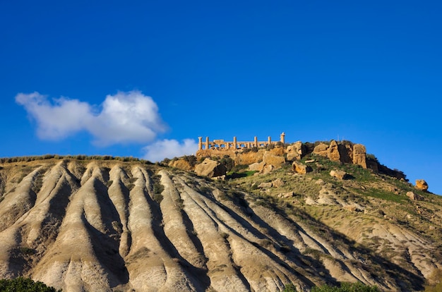 Italy Sicily Agrigento Greek Temples valley Era Temple Giunone Lacinia built in 450 BC