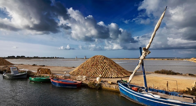 Italy, Sicily, Marsala (Trapani), Mozia salt flats