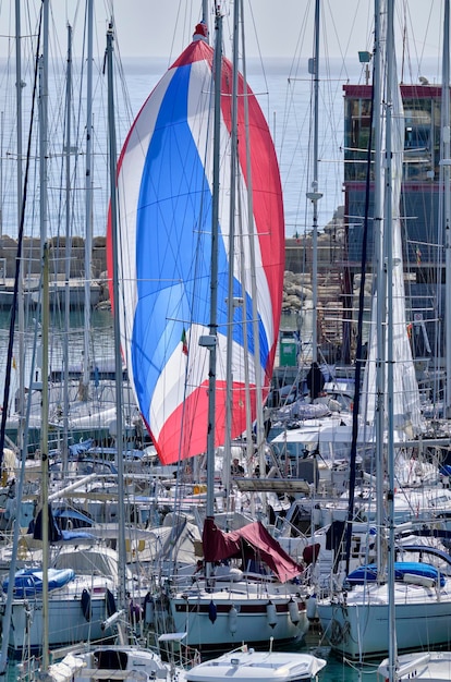 Italy, Sicily, Mediterranean sea, Marina di Ragusa (Ragusa Province); 5 February 2021, luxury yachts in the port - EDITORIAL