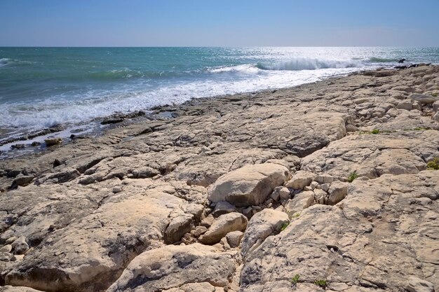 Italy, Sicily, Mediterranean sea, Sampieri (Ragusa Province), view of the sicilian South Eastern rocky coastline