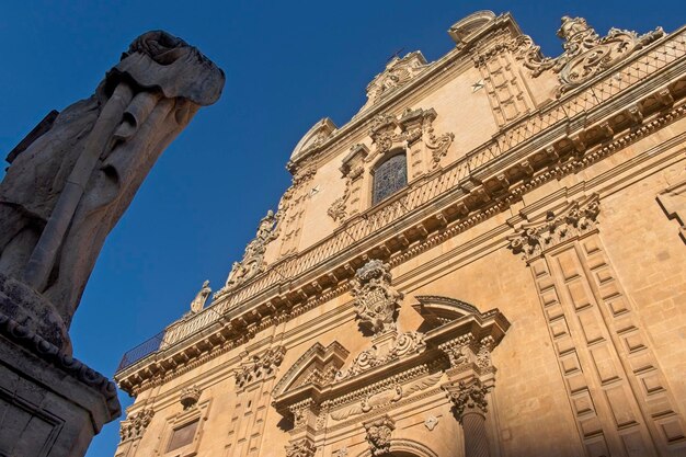 이탈리아 시칠리아 Modica Ragusa 지방 성 베드로 대성당 바로크 양식의 외관 18세기 aC