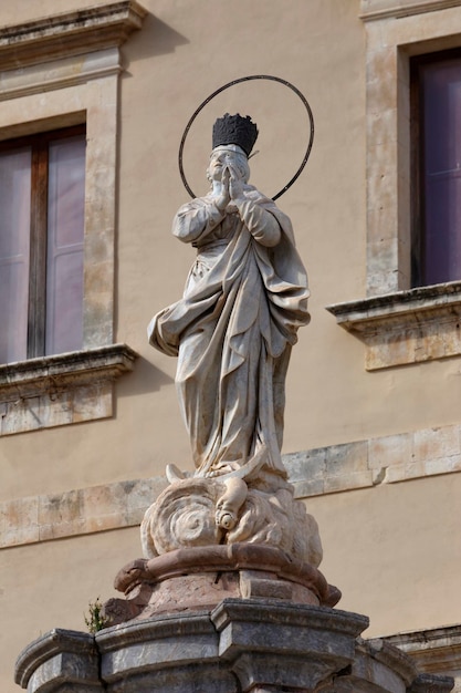 Italy Sicily Noto Siracusa Province baroque Immacolata statue