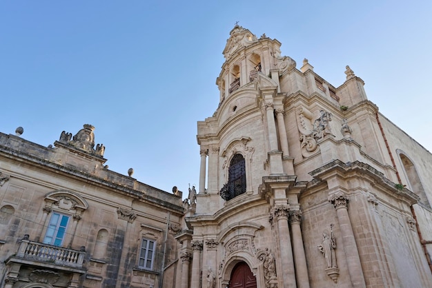 Italy, Sicily, Ragusa Ibla, the baroque facade of St. Joseph Church (18th century)