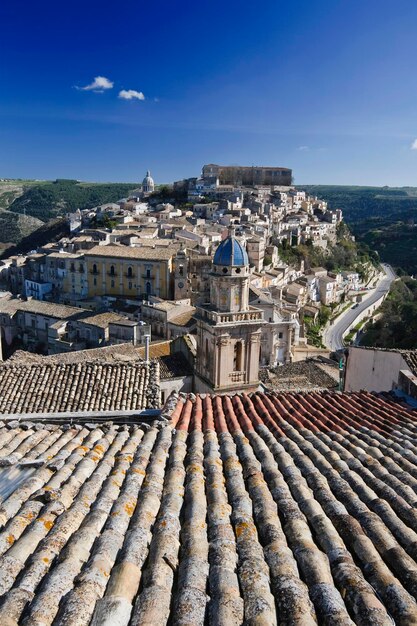 Italy, Sicily, Ragusa Ibla, view of the baroque town