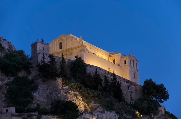 Italy sicily scicli ragusa province santa maria della croce convent and monastery sec xvi at sunset