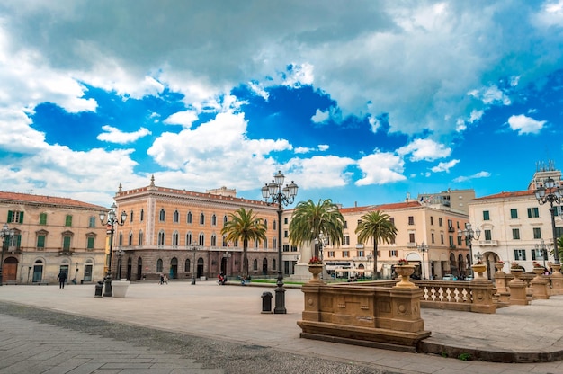 Italy Square in the city of Sassari