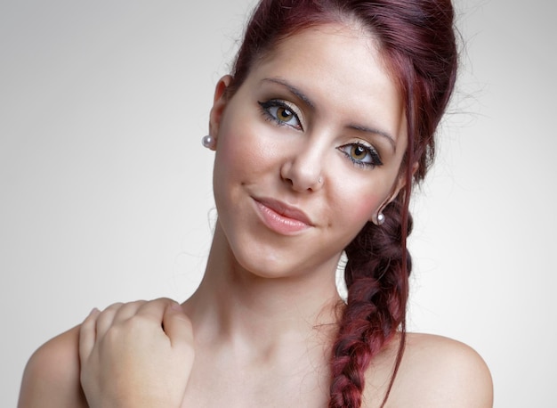 Italy studio portrait of a beautiful girl