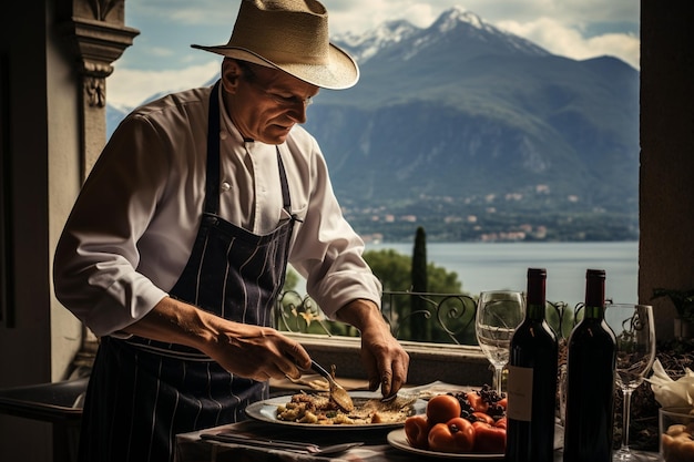 Foto l'italia attraverso la lente della magia culinaria