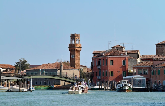 Italy Venice Murano Island 14 September 2011 view of one of the island channels EDITORIAL