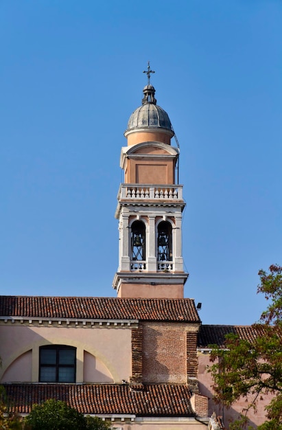 Italy Venice St Nicolo Monastery bells tower on St Nicolo island