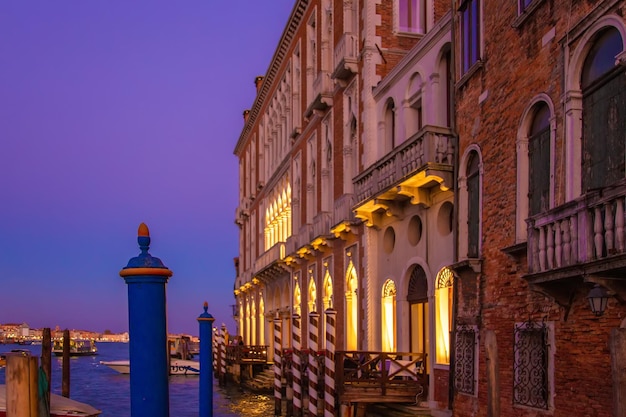 Italy Venice streets near landmark Rialto Bridge and Saint Marco square in historic city center