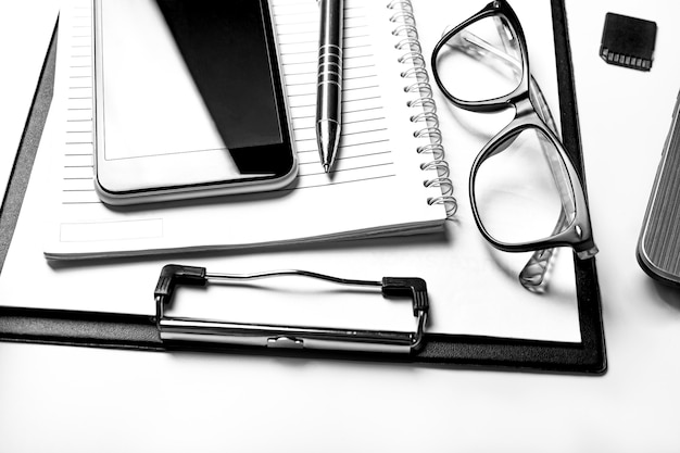 Items on businessman desk