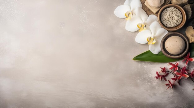 Photo items for spa treatments with space for text